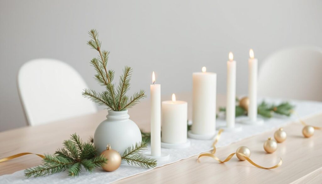 Minimalismo navideño con detalles dorados