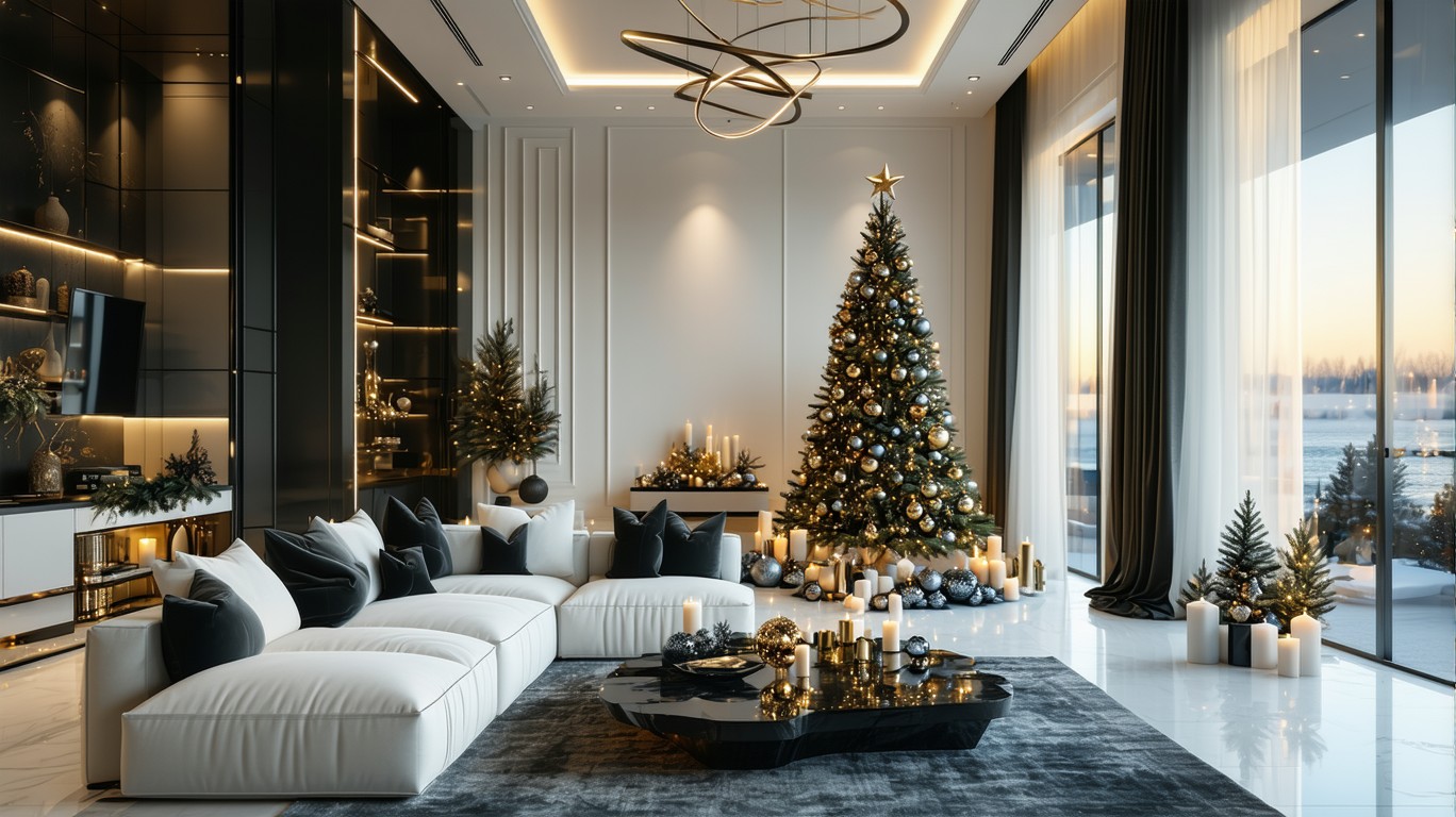 Lee más sobre el artículo Árbol de Navidad en Blanco y Negro: Elegancia Contemporánea