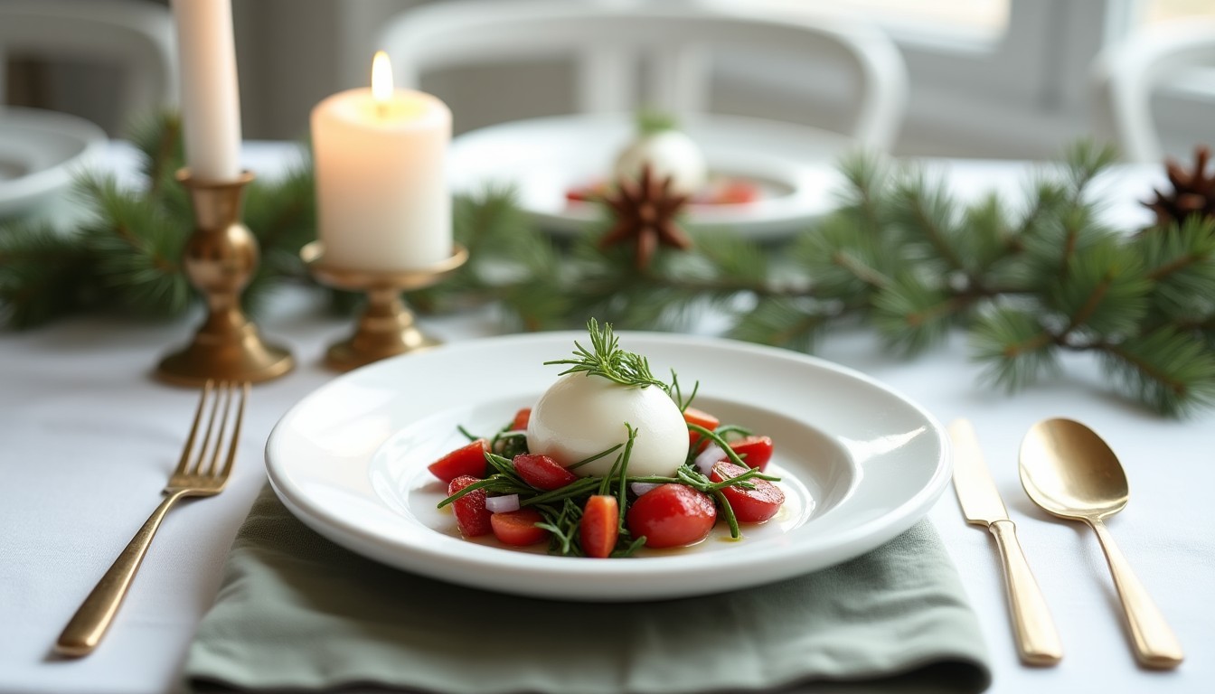 Lee más sobre el artículo Ensalada de burrata con granada y pistachos