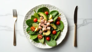 Lee más sobre el artículo Ensalada de Atún y Espinacas: Almuerzo Consciente y Sabroso