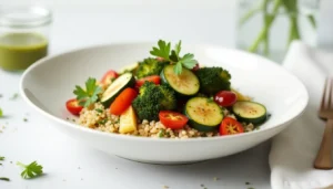 Lee más sobre el artículo Tazón de Quinoa con Vegetales Asados: Nutrición y Sabor