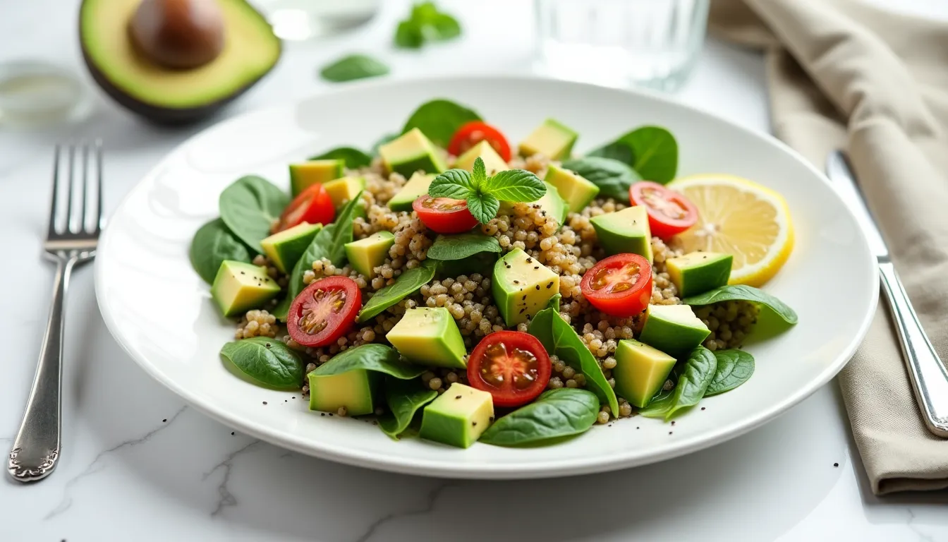 Lee más sobre el artículo Ensalada de Quinoa y Aguacate: Sabor y Equilibrio Perfecto