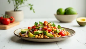 Lee más sobre el artículo Ensalada de Garbanzos: Sencillez y Bienestar en Cada Bocado