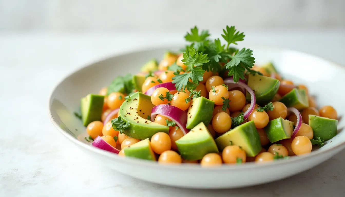 Lee más sobre el artículo Ensalada de Garbanzos y Aguacate: Salud y Sabor Mindful