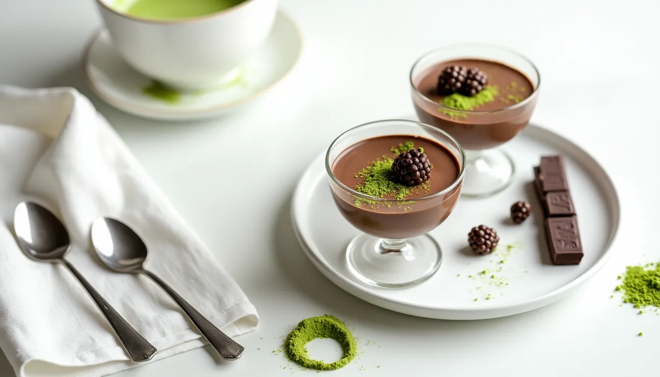 Lee más sobre el artículo Mousse de Chocolate con Wasabi y Matcha: Sabor Único