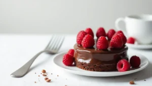 Lee más sobre el artículo Pastel de Chocolate con Frambuesas para Dos