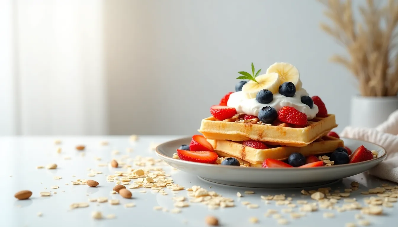 Lee más sobre el artículo Waffles de Avena y Almendra: Nutrición y Bienestar Mañanero