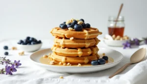 Lee más sobre el artículo Waffles de Avena y Almendra: Desayuno de Serenidad